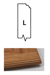 Close Up of L-Style Cabinet Door Edge | Canyon Creek Cabinet Company