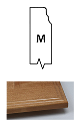 Close Up of M-Style Cabinet Door Edge | Canyon Creek Cabinet Company