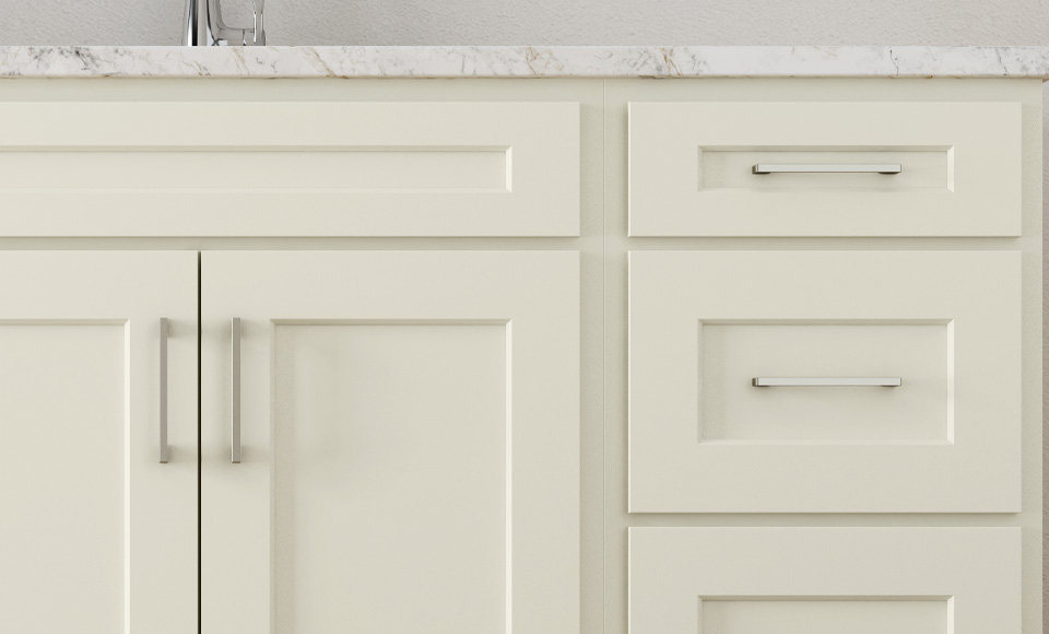 White Kitchen Cabinets & Drawers with Traditional Overlays | Canyon Creek Cabinet Company
